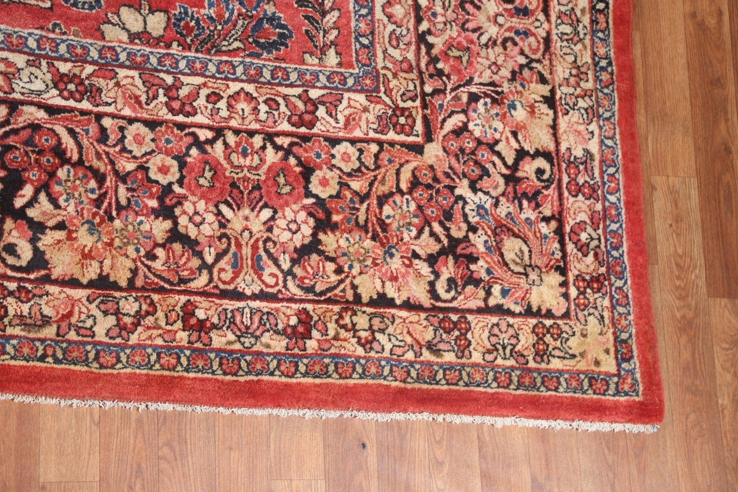 Vegetable Dye Red Sarouk Persian Area Rug 10x14