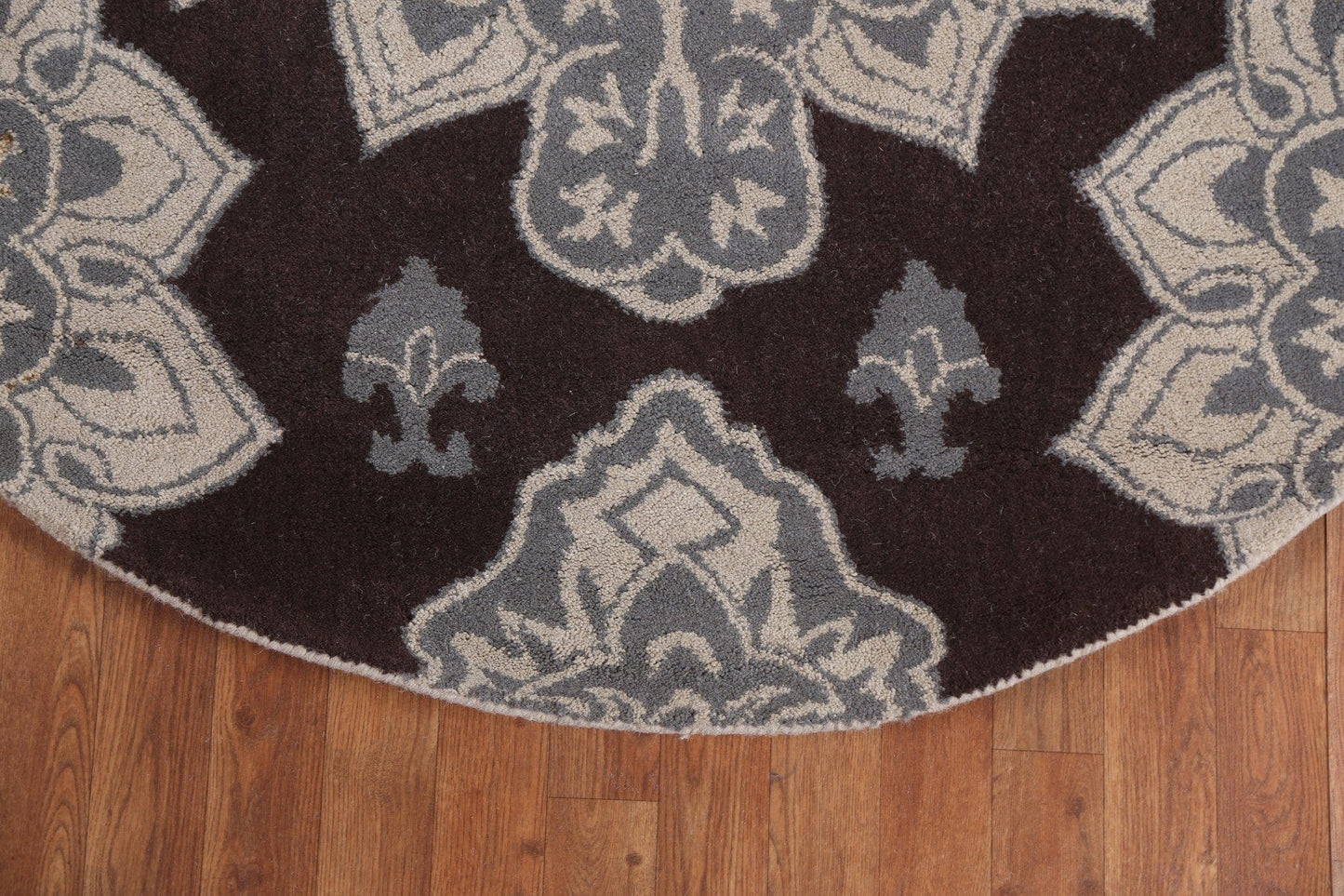 Geometric Agra Oriental Area Rug 5x5 Round