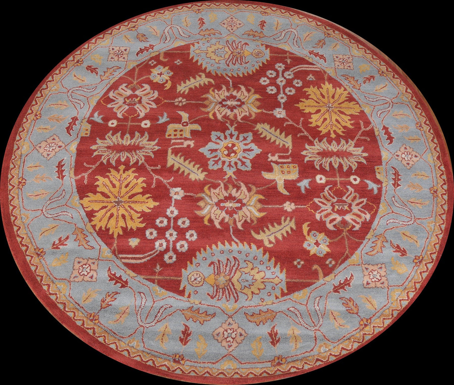 Geometric Agra Oriental Round Rug 10x10