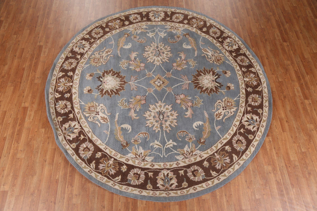 Blue Agra Oriental Round Rug 10x10