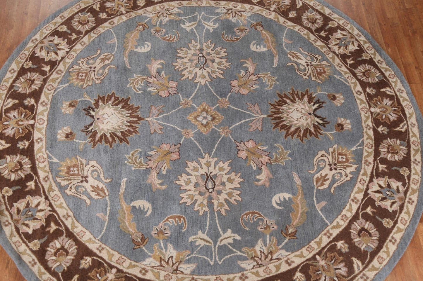 Blue Agra Oriental Round Rug 10x10