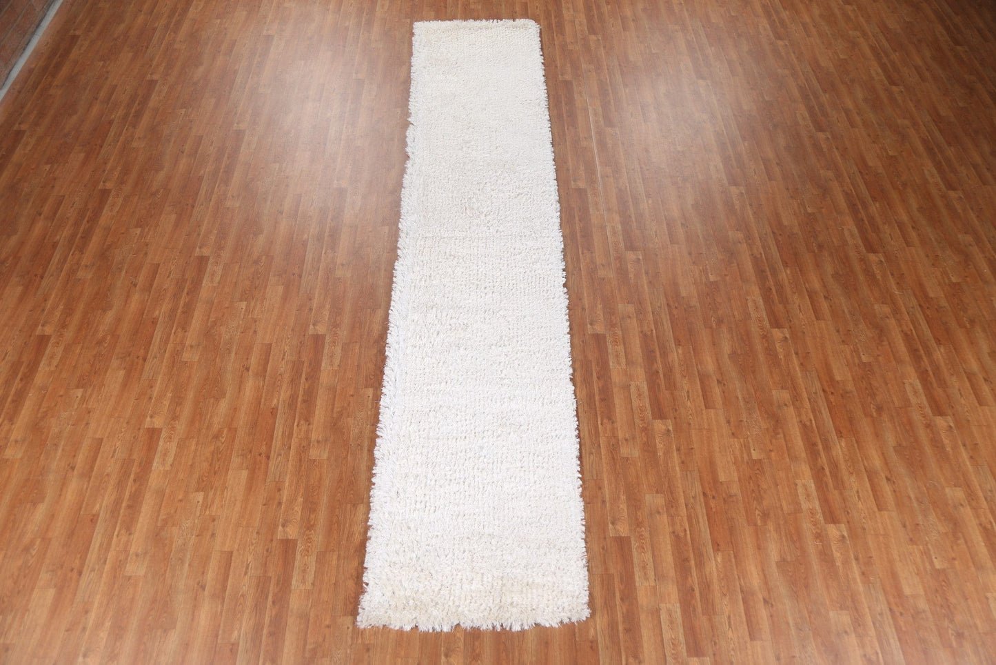 Solid Shaggy Oriental Runner Rug 3x13