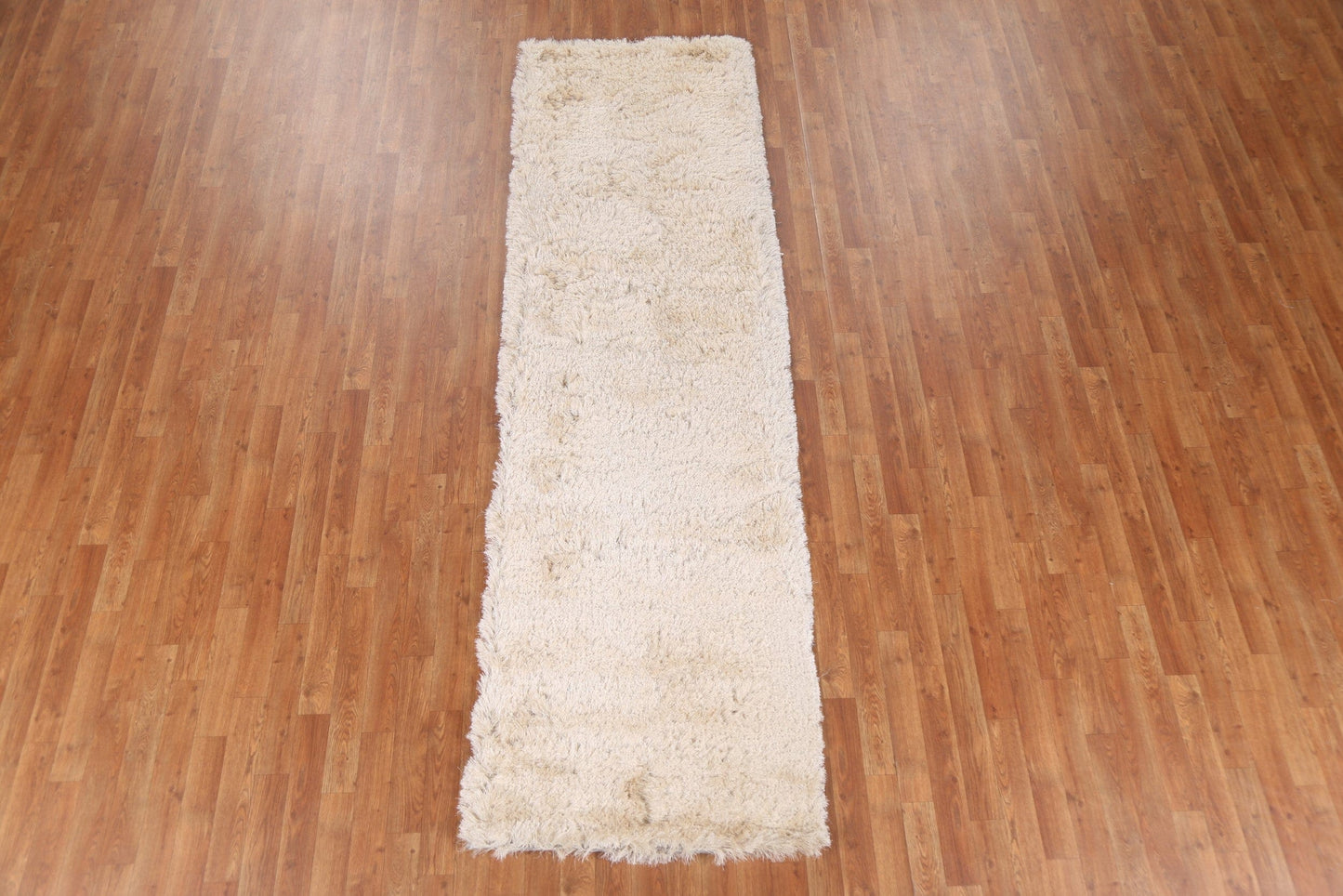 Solid Shaggy Oriental Runner Rug 3x9