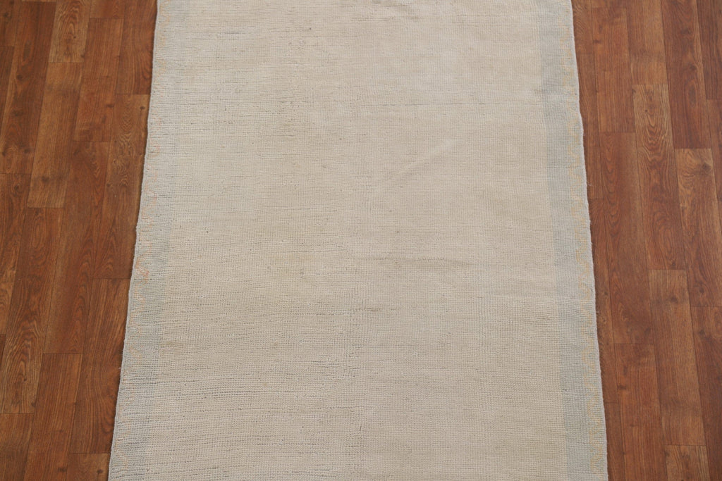 Antique Muted Turkish Oushak Runner Rug 3x36