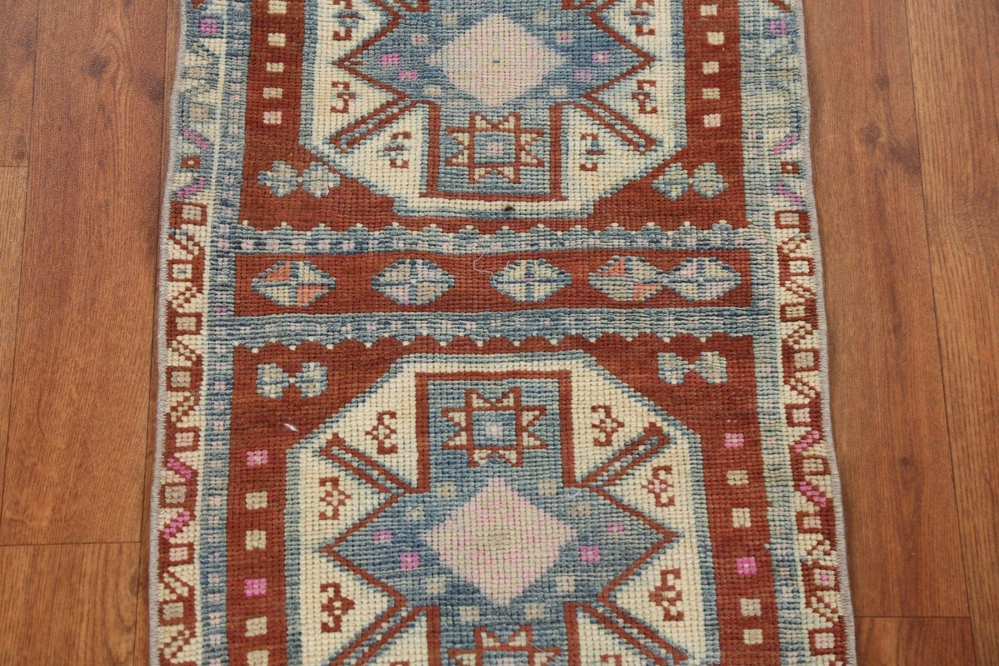 Geometric Anatolian Oriental Wool Rug 1x2