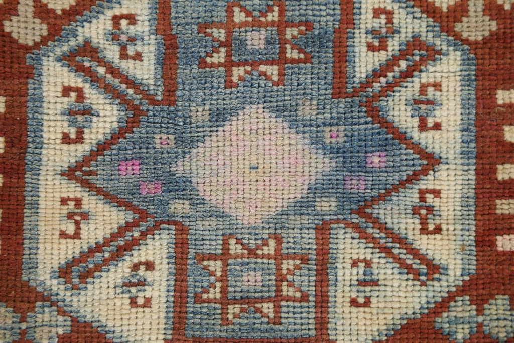 Geometric Anatolian Oriental Wool Rug 1x2