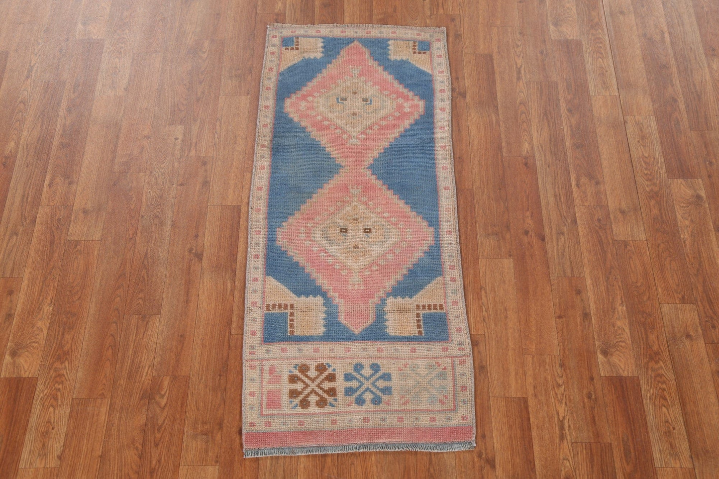 Geometric Anatolian Turkish Wool Rug 2x4