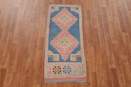 Geometric Anatolian Turkish Wool Rug 2x4