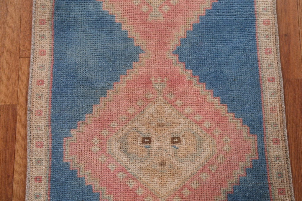 Geometric Anatolian Turkish Wool Rug 2x4