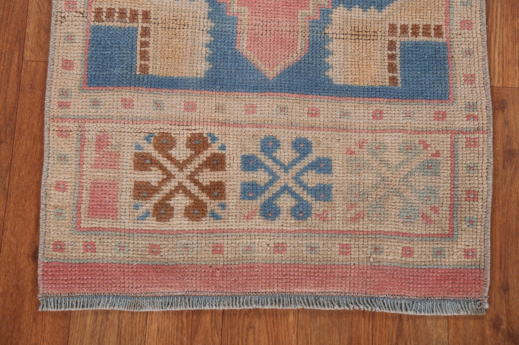 Geometric Anatolian Turkish Wool Rug 2x4