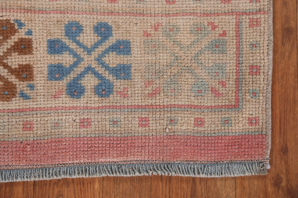 Geometric Anatolian Turkish Wool Rug 2x4