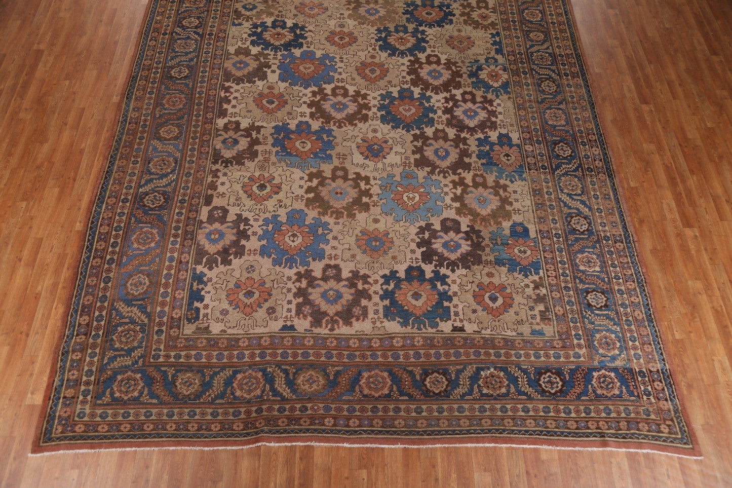 Pre-1900 Antique Vegetable Dye Heriz Bakhshayesh Persian Rug 11x14