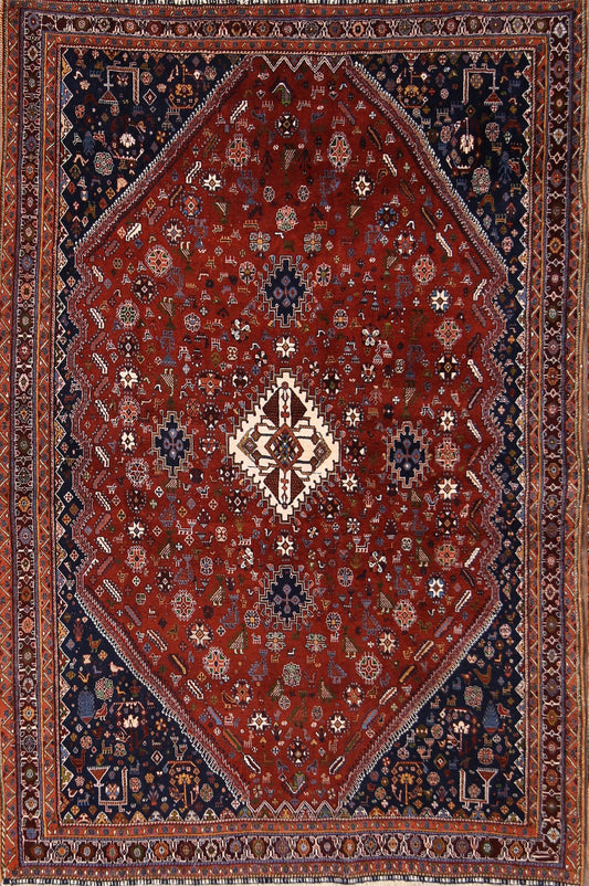Antique 5x7 Kashkoli Shiraz Persian Oriental Area Rug