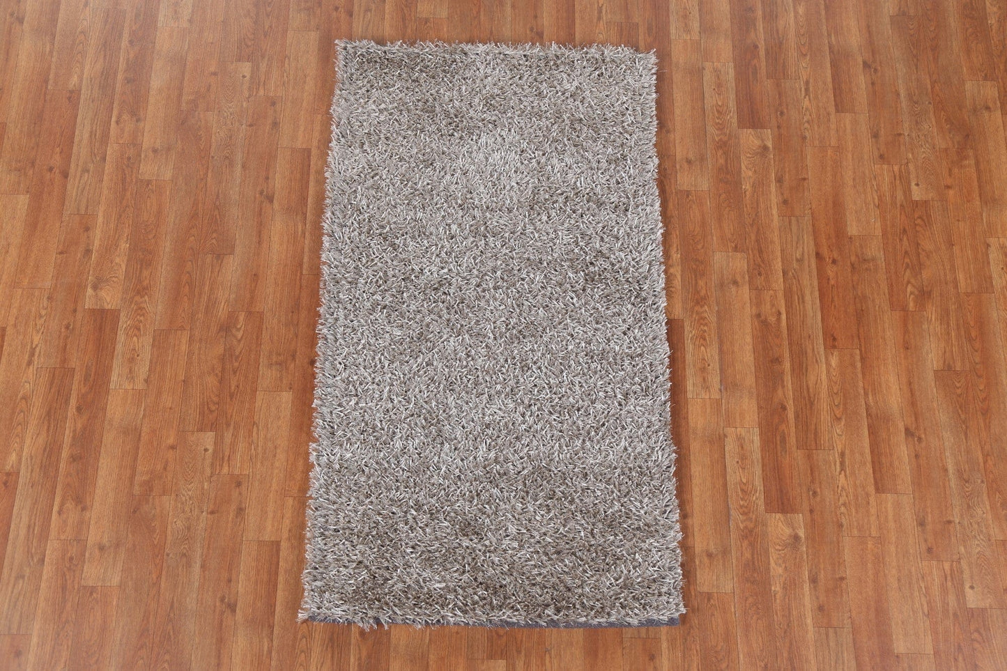 Champagne Contemporary Shaggy Oriental Area Rug 3x5