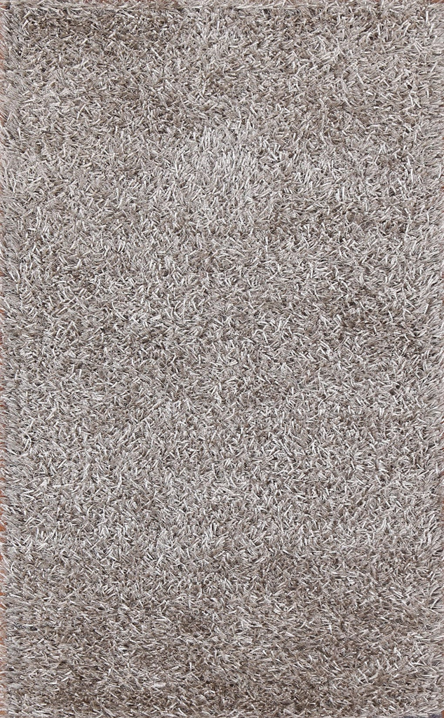 Champagne Contemporary Shaggy Oriental Area Rug 3x5