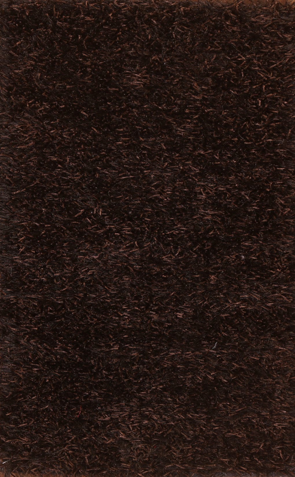 Dark Brown Shaggy Oriental Area Rug 2x4