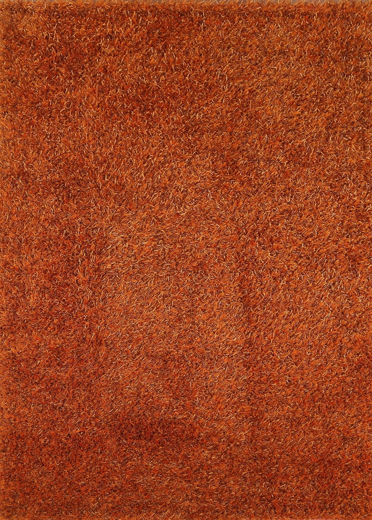 Orange Shaggy Oriental Area Rug 5x8