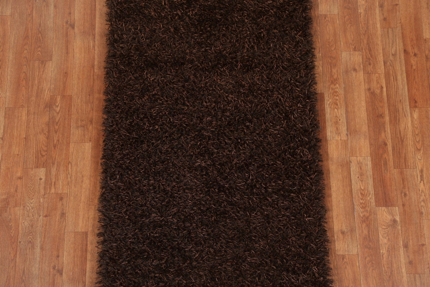 Hand-Knotted Brown Shaggy Oriental Area Rug 3x5