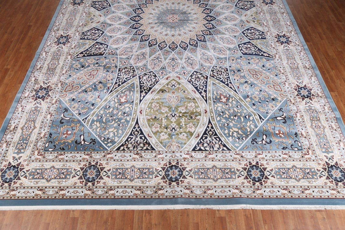 Palace Size Geometric Tabriz Turkish Rug 13x20