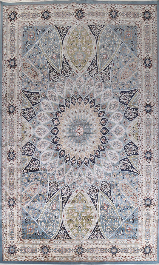 Palace Size Geometric Tabriz Turkish Rug 13x20