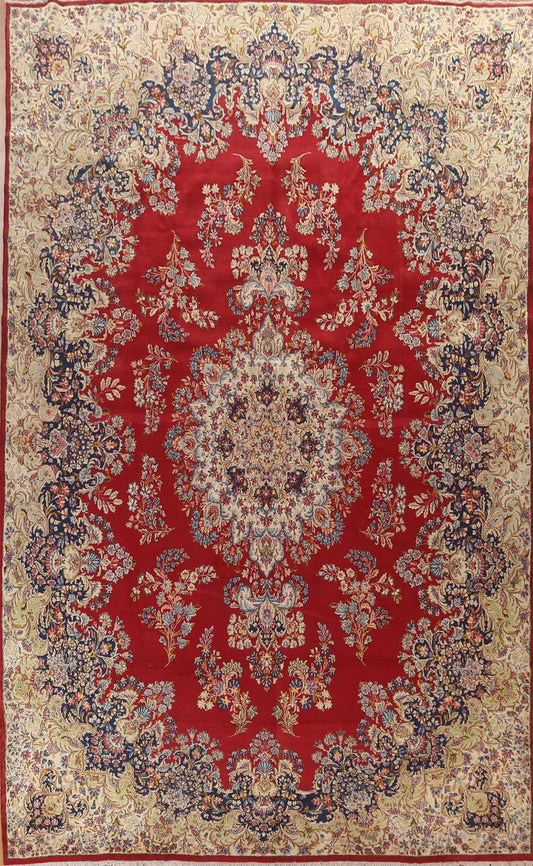 Vegetable Dye Large Red Kerman Persian Rug 10x15