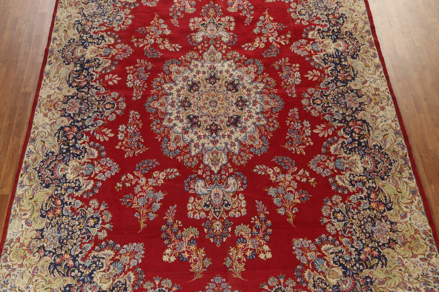 Vegetable Dye Large Red Kerman Persian Rug 10x15