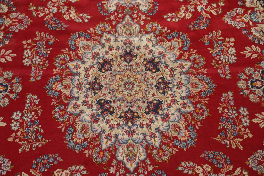 Vegetable Dye Large Red Kerman Persian Rug 10x15