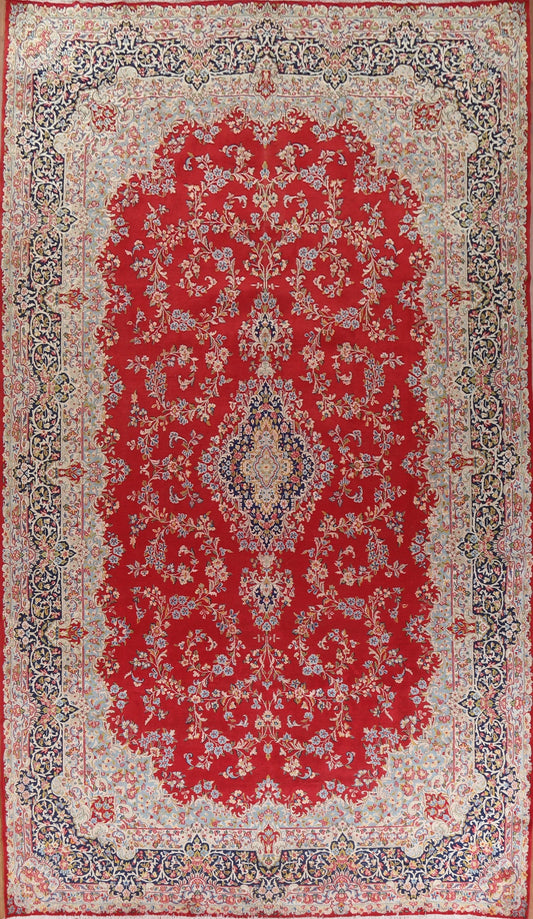 Vegetable Dye Red Kerman Large Persian Rug 10x15