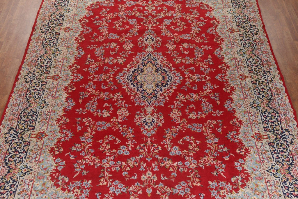 Vegetable Dye Red Kerman Large Persian Rug 10x15