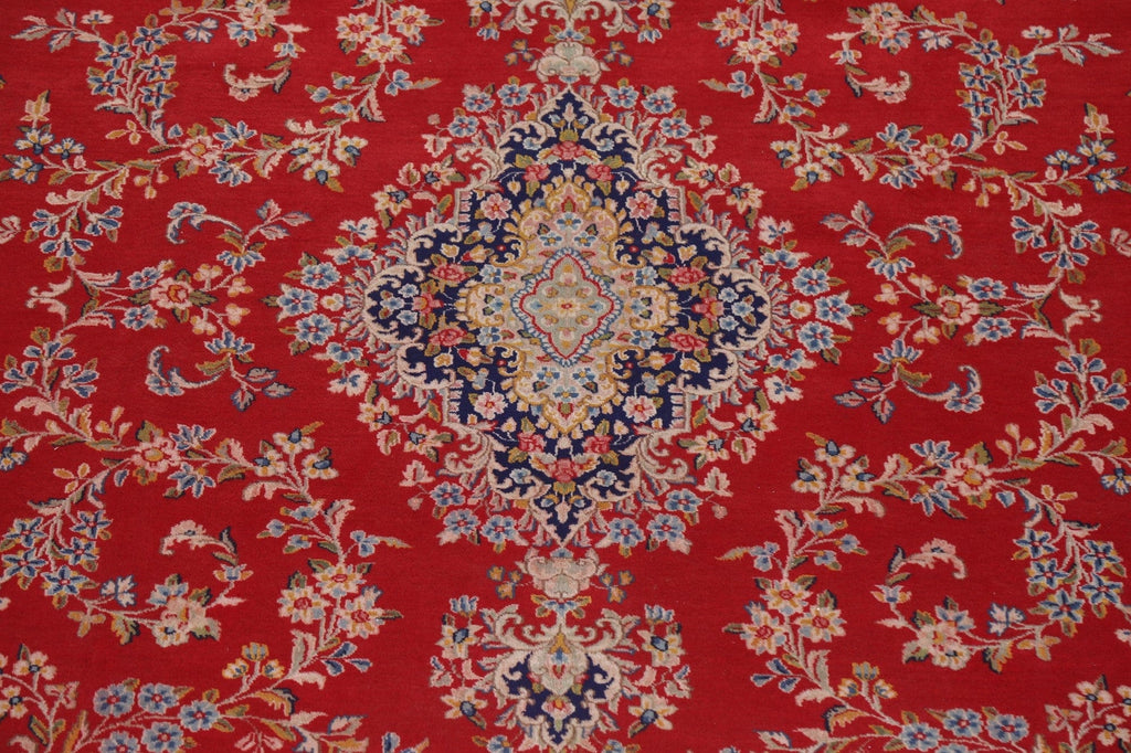 Vegetable Dye Red Kerman Large Persian Rug 10x15