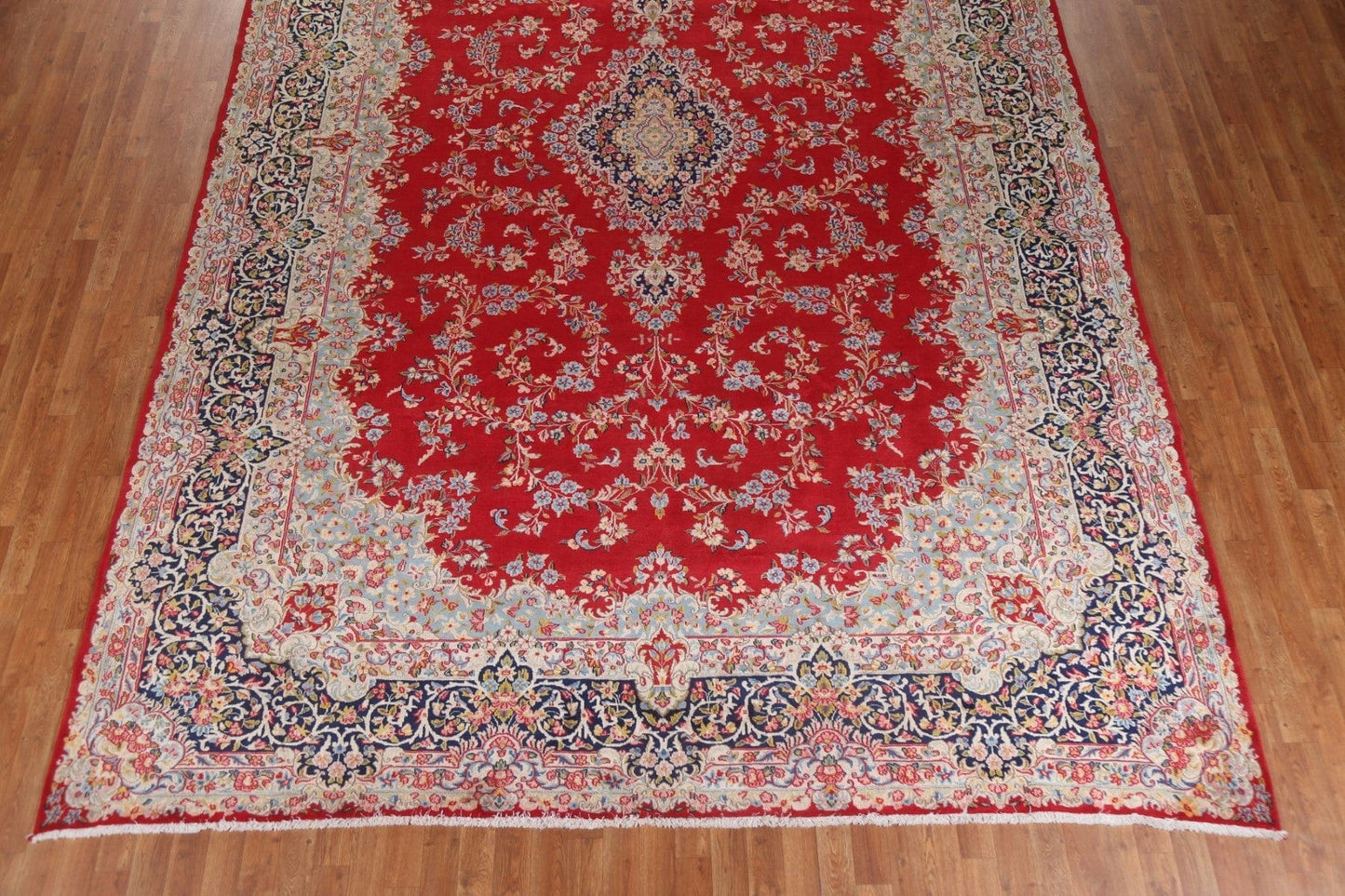 Vegetable Dye Red Kerman Large Persian Rug 10x15