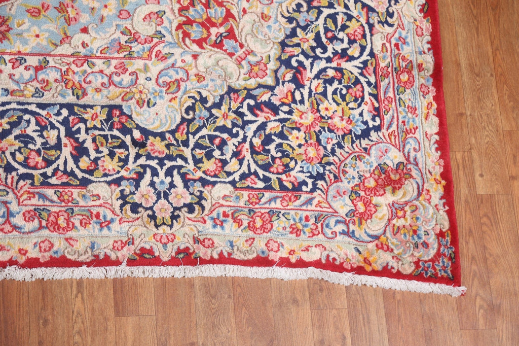 Vegetable Dye Red Kerman Large Persian Rug 10x15