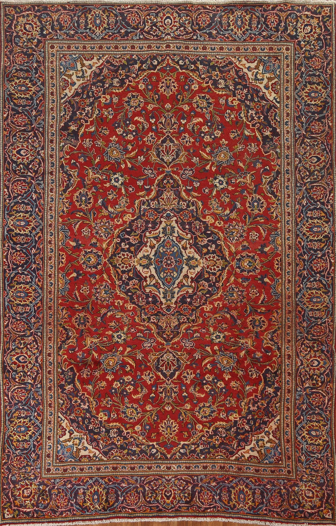 Traditional Floral Kashan Persian Area Rug 6x10