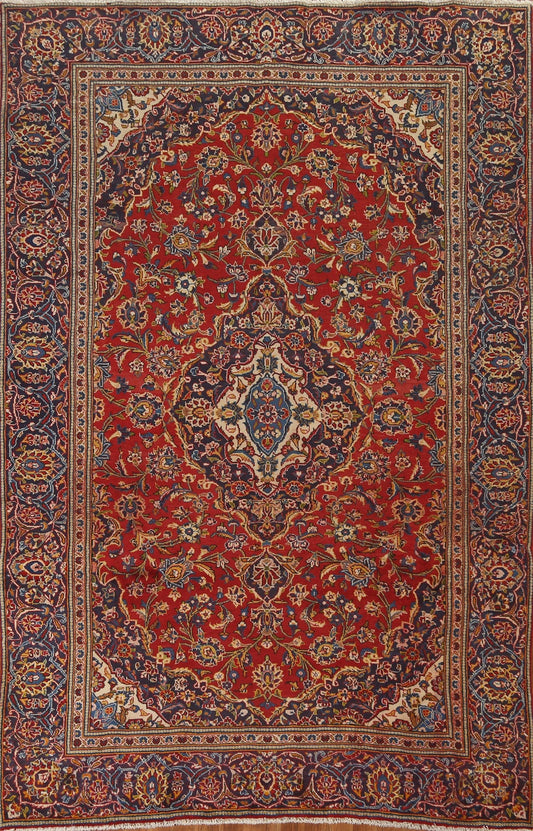 Traditional Floral Kashan Persian Area Rug 6x10