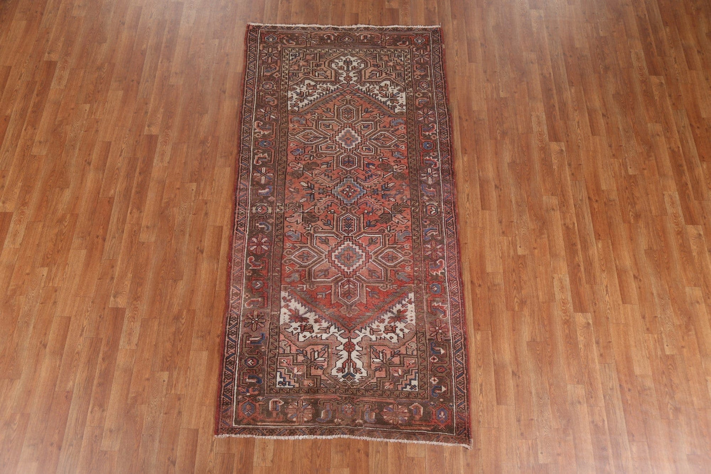 Geometric Wool Heriz Persian Area Rug 4x8