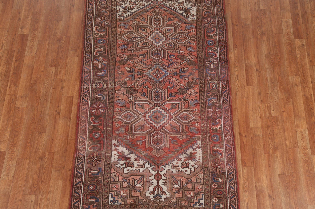 Geometric Wool Heriz Persian Area Rug 4x8