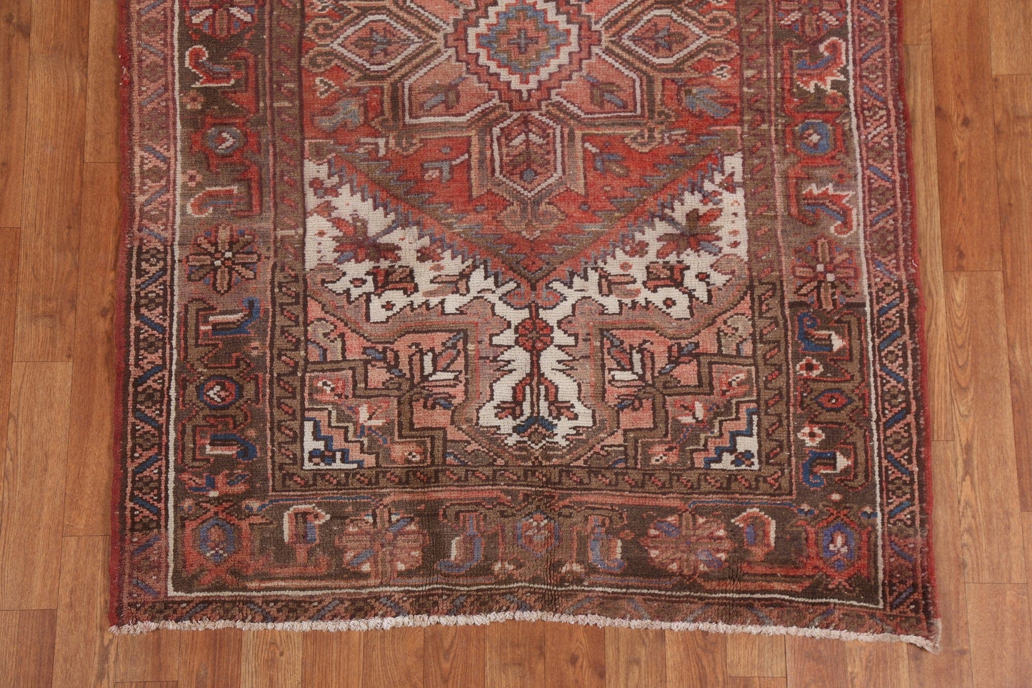 Geometric Wool Heriz Persian Area Rug 4x8