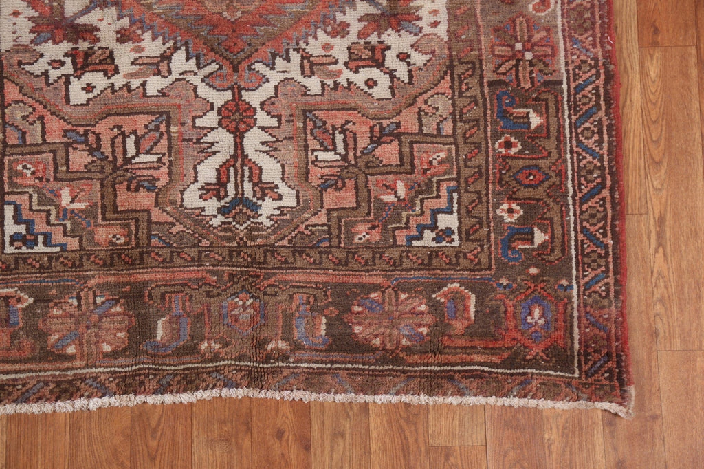 Geometric Wool Heriz Persian Area Rug 4x8