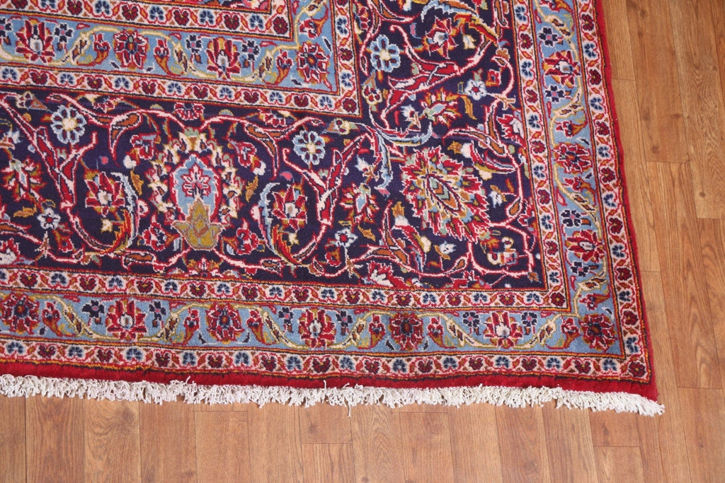 Traditional Red Kashan Large Persian Rug 11x17