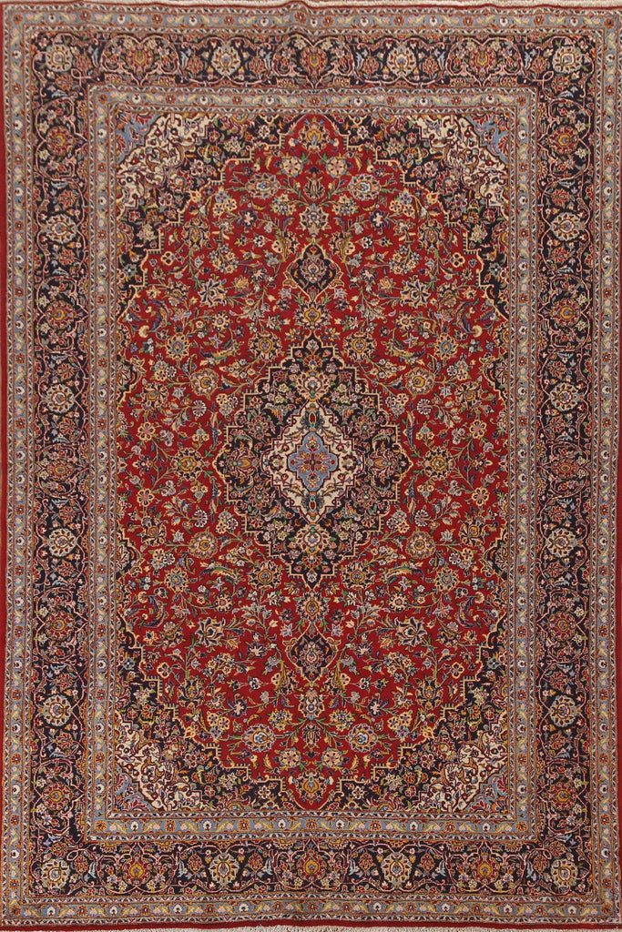 Traditional Red Kashan Persian Area Rug 7x10