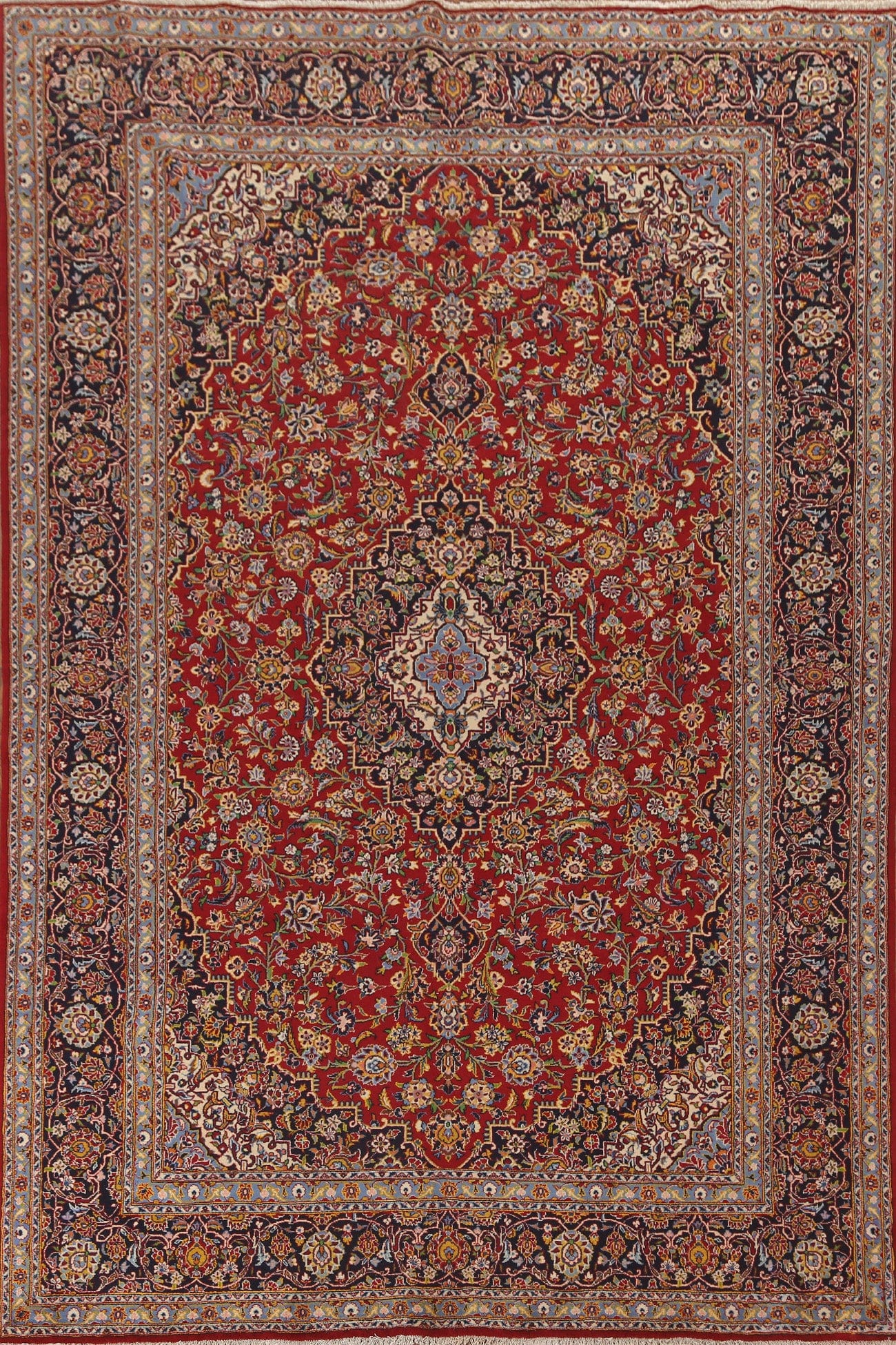 Traditional Red Kashan Persian Area Rug 7x10