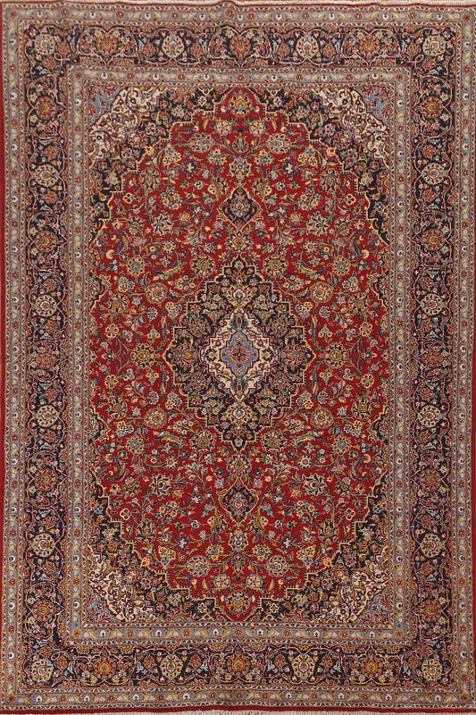 Traditional Red Kashan Persian Area Rug 7x10