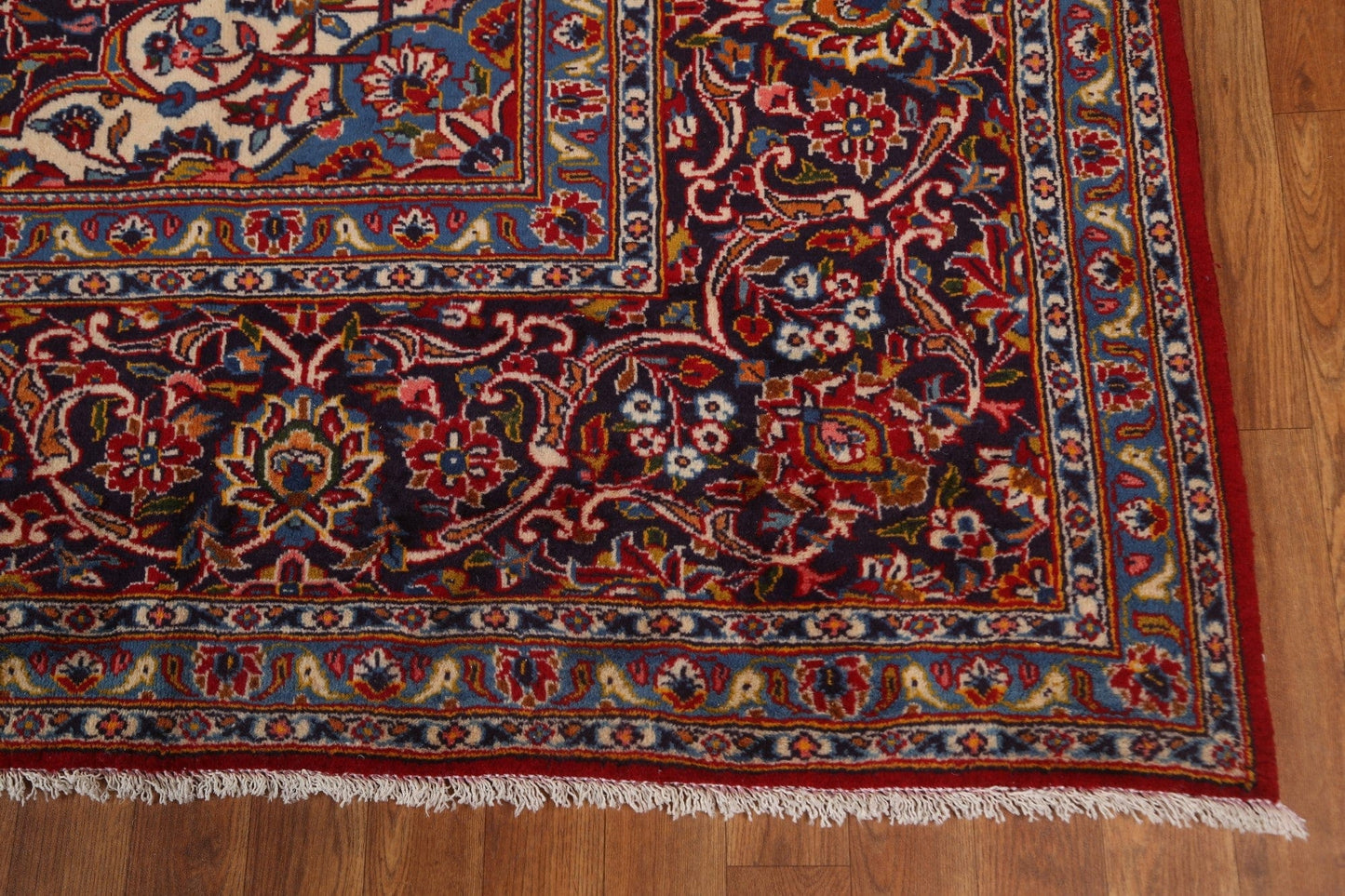 Traditional Red Floral Kashan Persian Area Rug 10x13