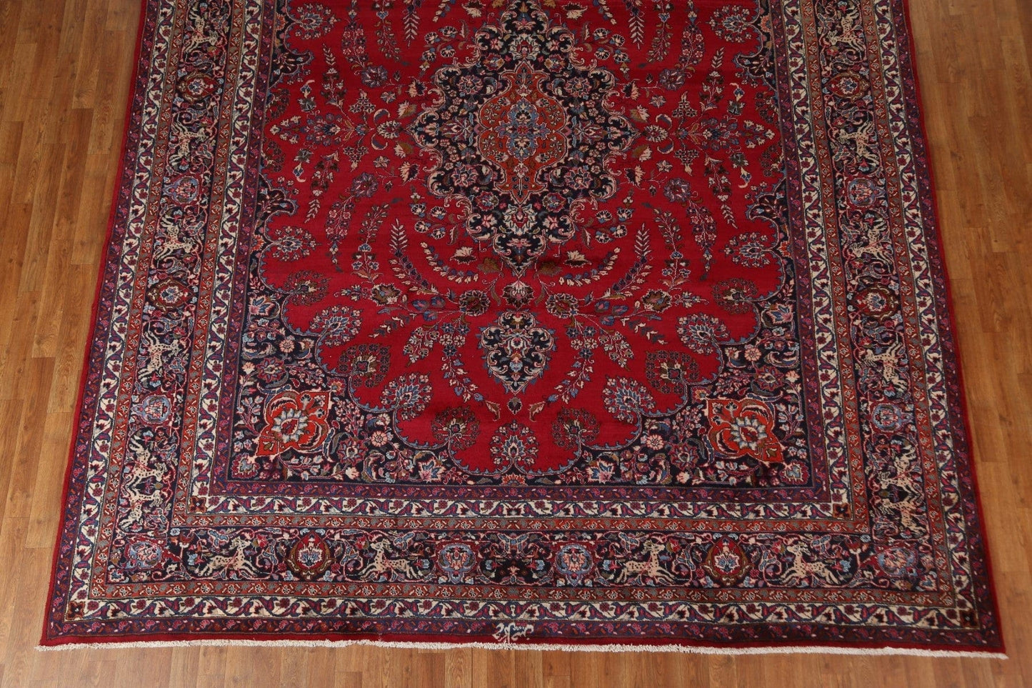 Red Wool Mashad Persian Area Rug 10x12