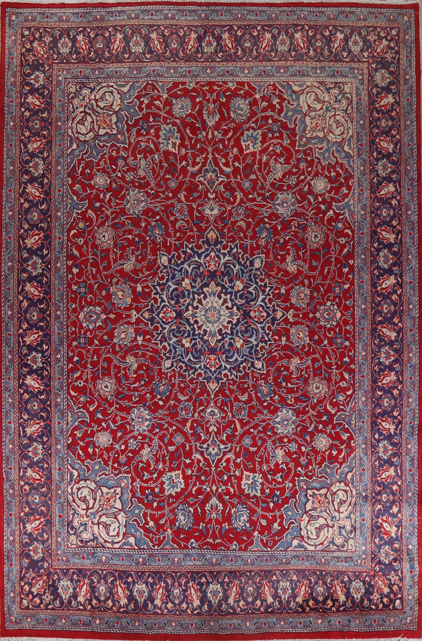 Handmade Wool Sarouk Persian Area Rug 10x13