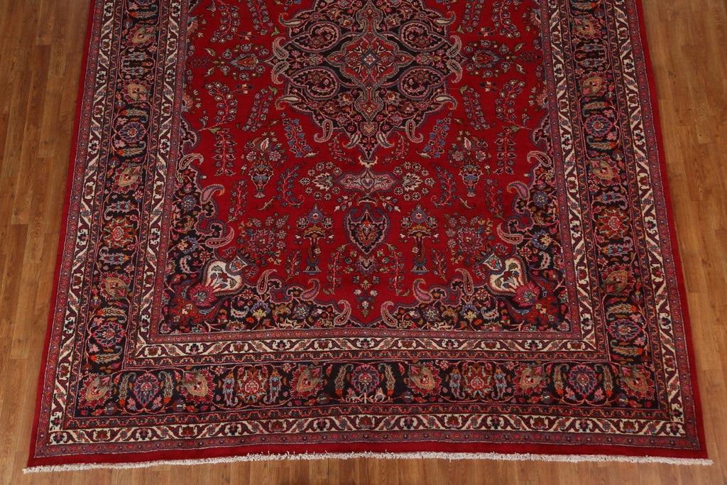 Vintage Wool Mashad Persian Area Rug 10x13