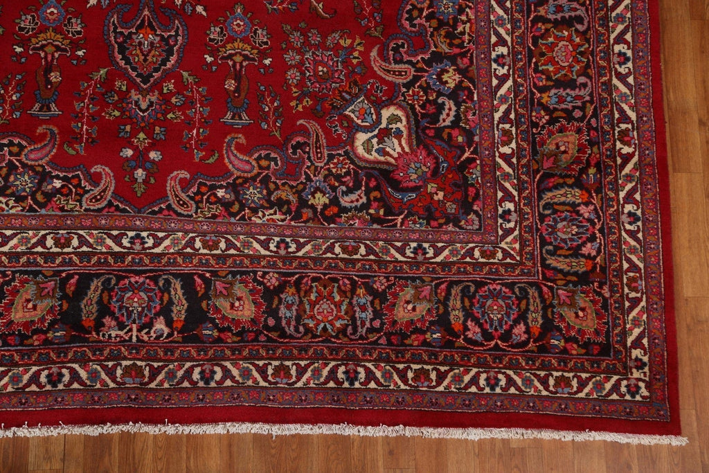 Vintage Wool Mashad Persian Area Rug 10x13