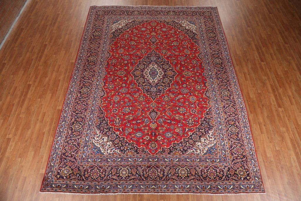 Traditional Red Kashan Persian Area Rug 10x13