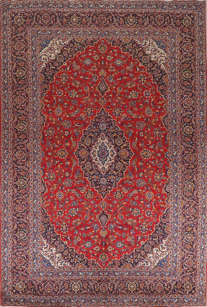 Traditional Red Kashan Persian Area Rug 10x13