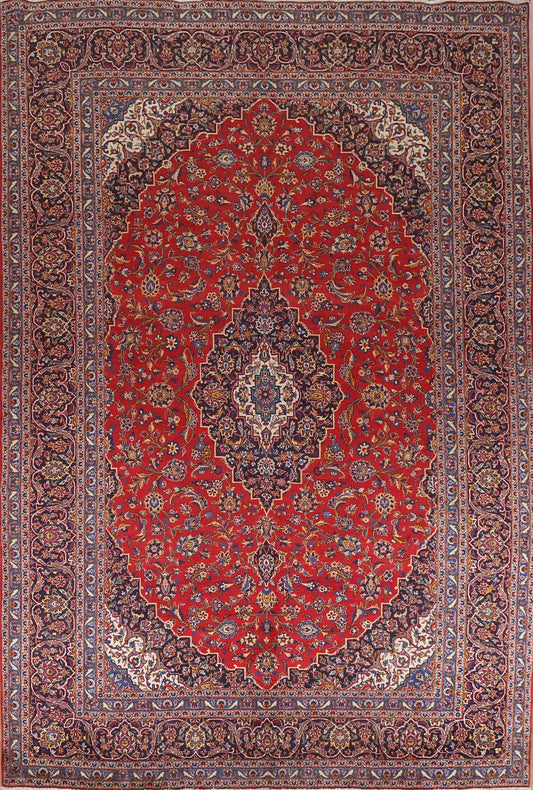 Traditional Red Kashan Persian Area Rug 10x13